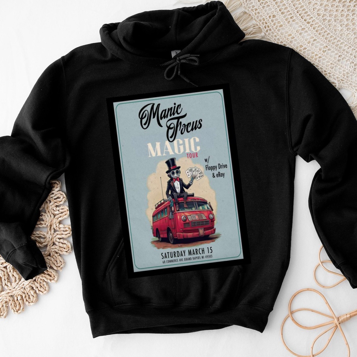 New Official Manic Focus Magic Mar 15 2025 The Pyramid Scheme, Manic Focus Hoodies