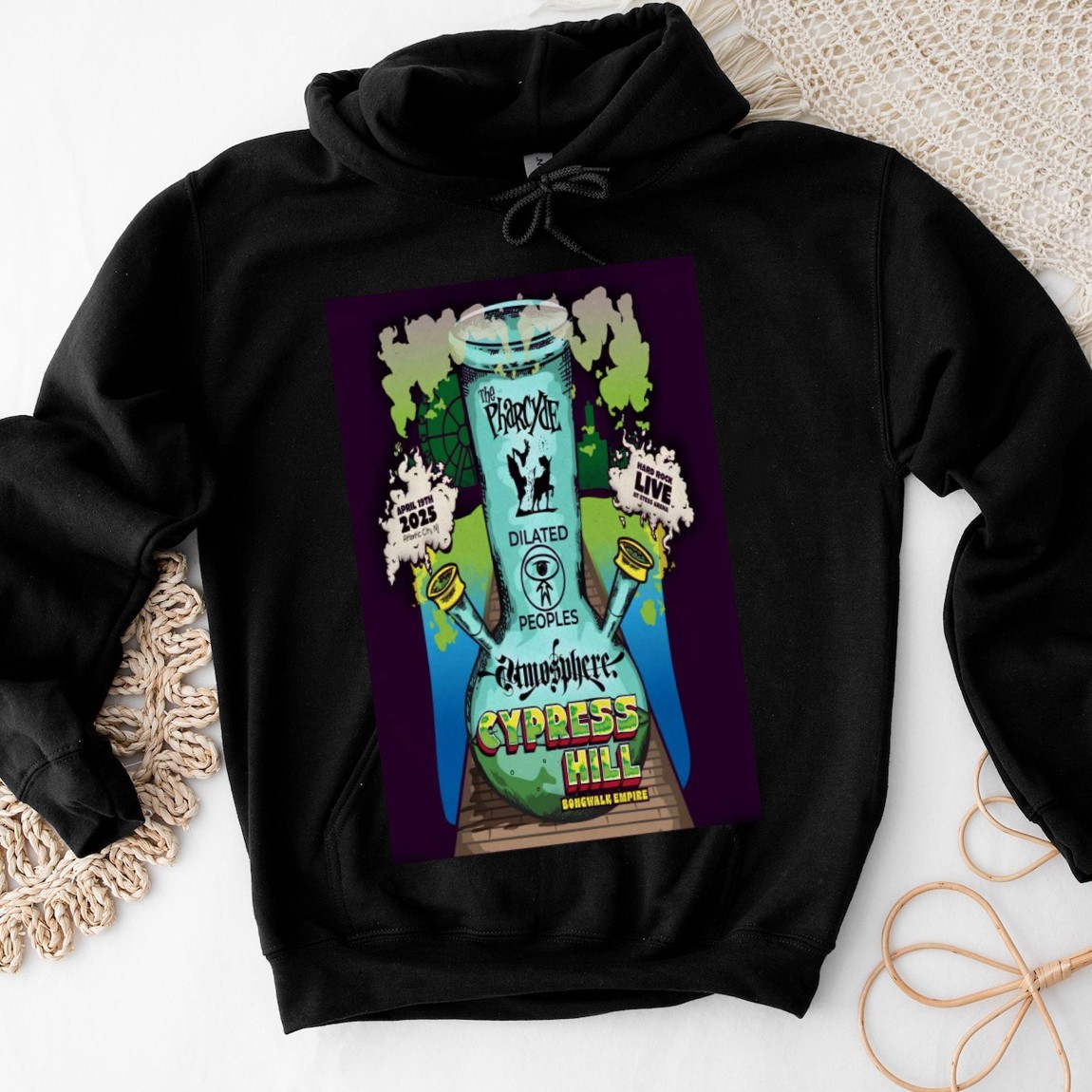 New Official Cypress Hill April 19 2025 Hard Rock Live, Cypress Hill Hoodies