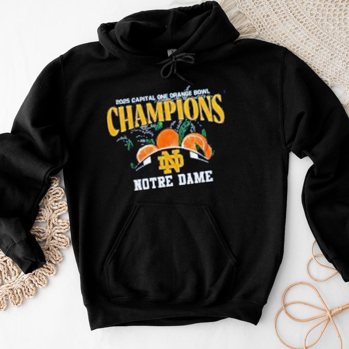 New Official Notre Dame Fighting Irish NCAA Orange Bowl Champions 2025, Notre Dame Hoodies