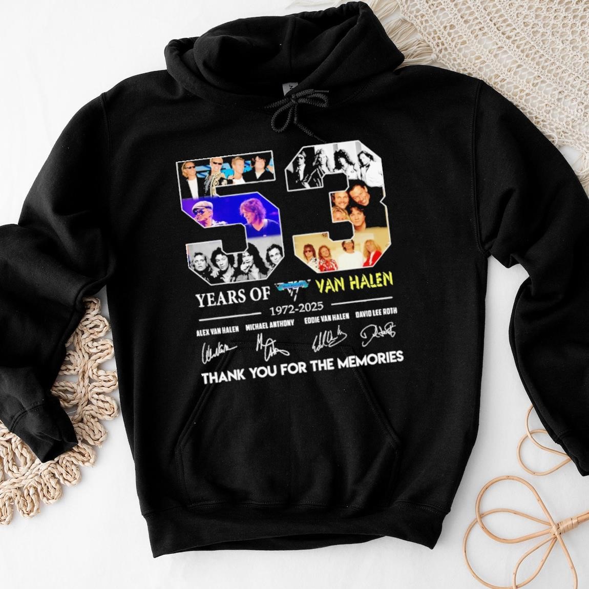 New Official 53 Years Of Van Halen 1972 2025, Van Halen Hoodies