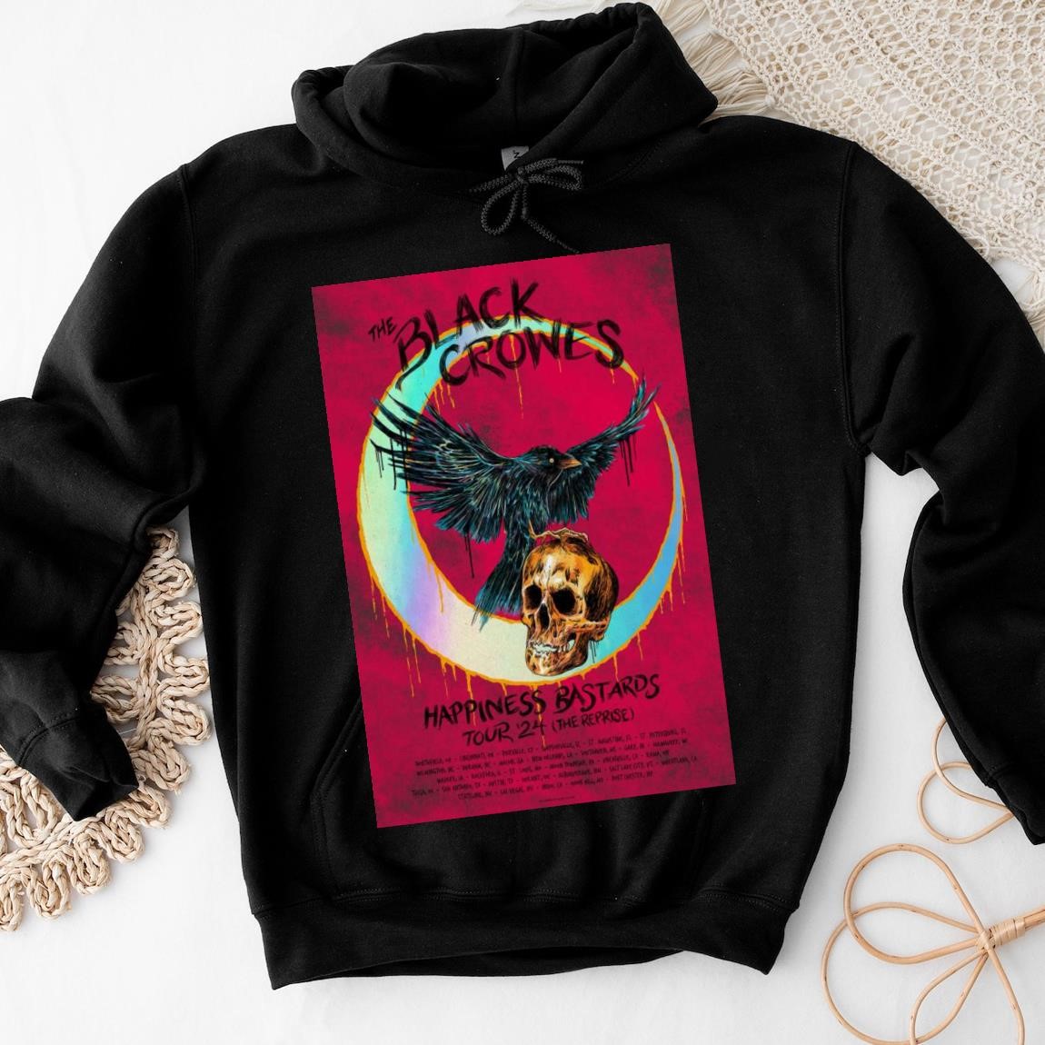 New Official The Black Crowes Happiness Bastards Tour 24, The Black Hoodies