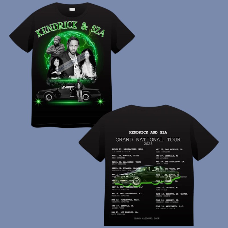 Kendrick & SZA Grand National Tour 2025 Unisex For Fans, Kendrick & SZA T-Shirt