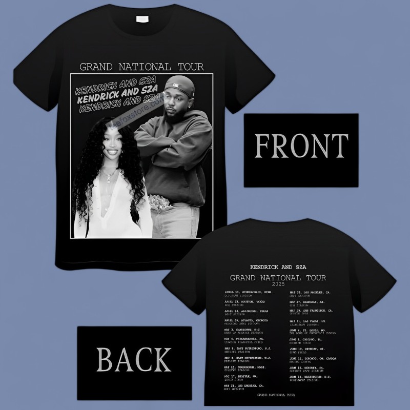 Kendrick & SZA Grand National Tour 2025 Concert Unisex, Kendrick & SZA T-Shirt