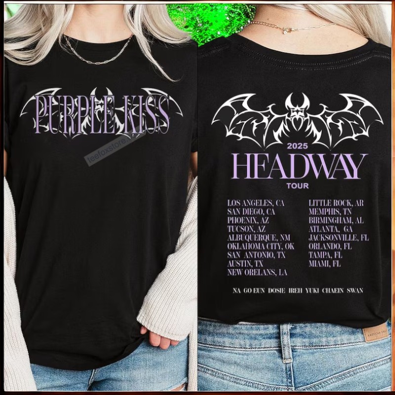 New Purple Kiss HeadWay Tour 2025 Music, Purple Kiss HeadWay T-Shirt