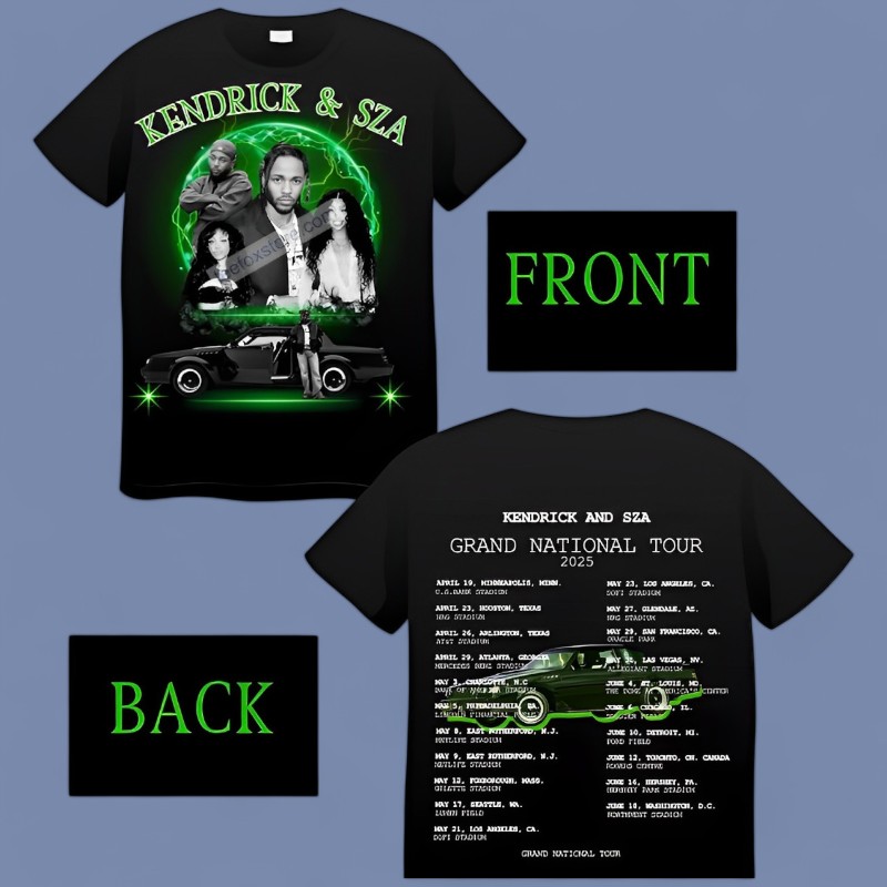 Kendrick & SZA Grand National Tour 2025 Music, Kendrick & SZA T-Shirt