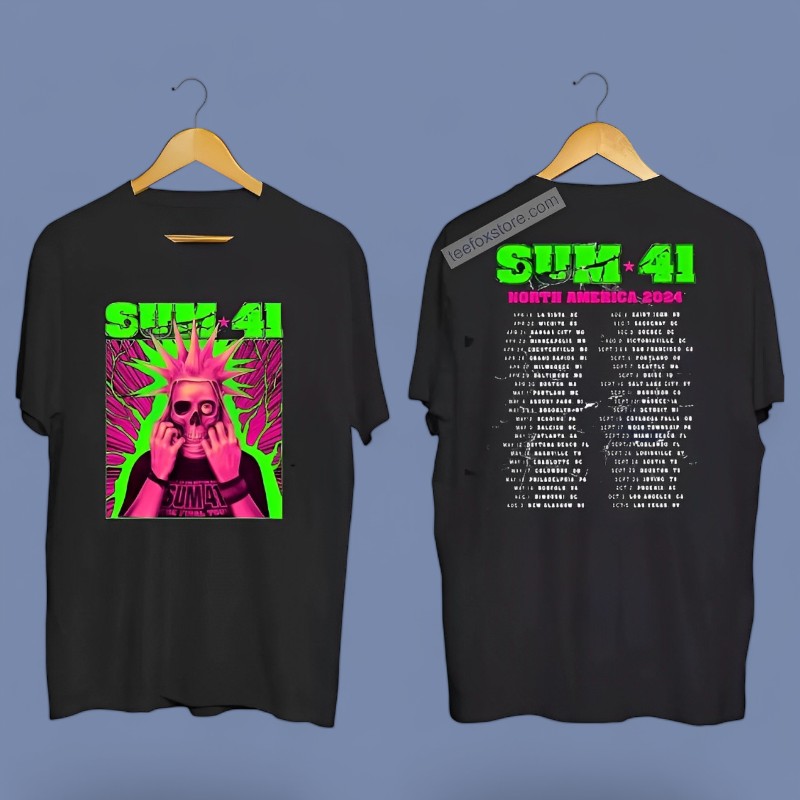 Sum 41 Tour of the Setting Sum Tour 2025 Unisex, Sum 41 Tour T-Shirt