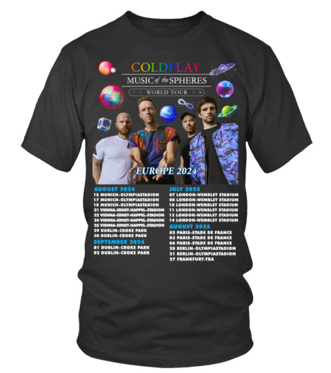 New Coldplay Tour 2025, Coldplay Tour 2025 T-Shirt 9