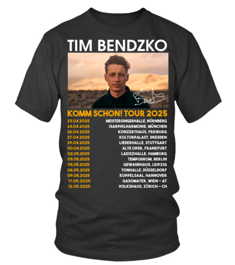 New Tim Bendzko Tour 2025, Tim Bendzko Tour 2025 T-Shirt 4