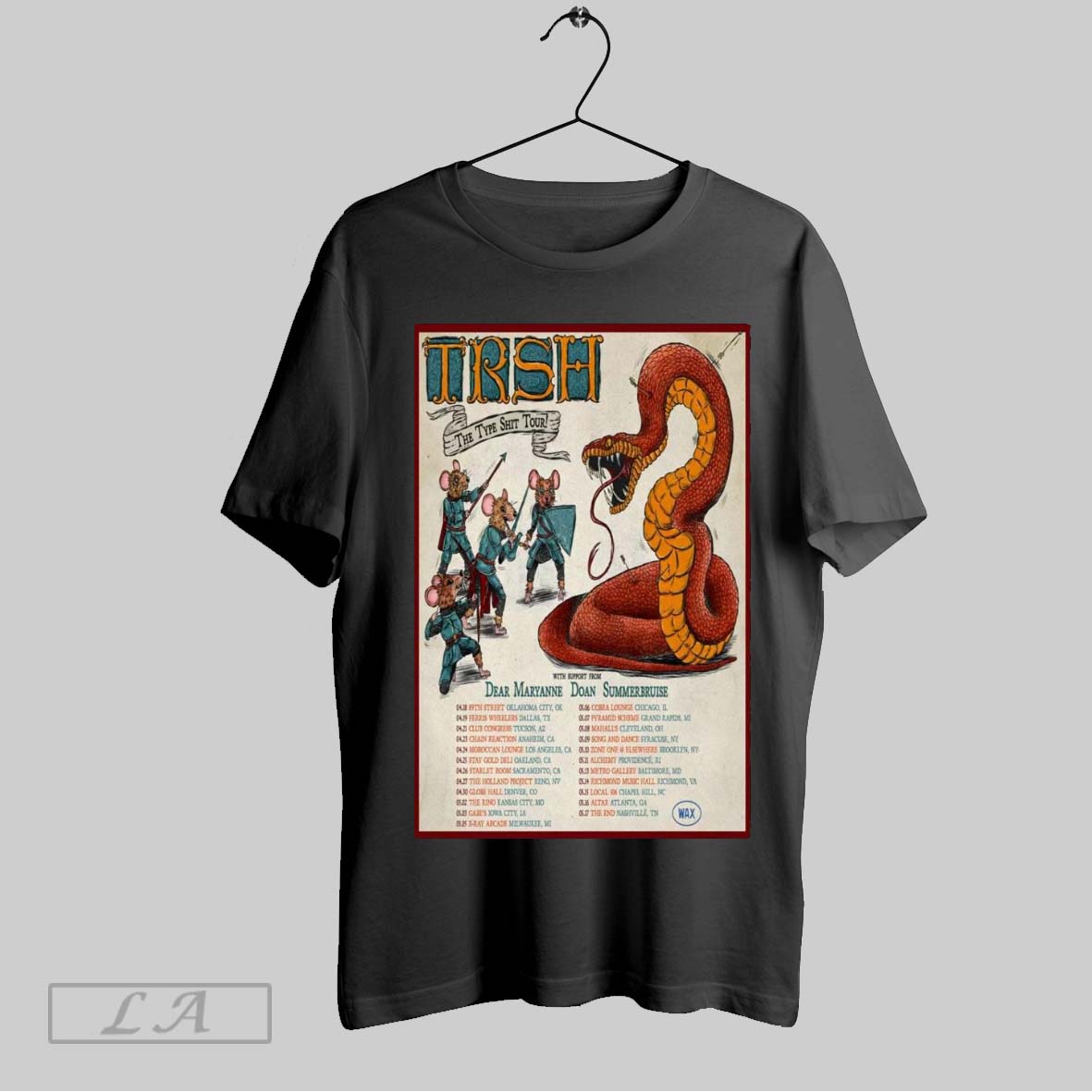 New Trsh The Type Shit Tour 2025 With Support From Dear Maryanne, Trsh T-Shirt