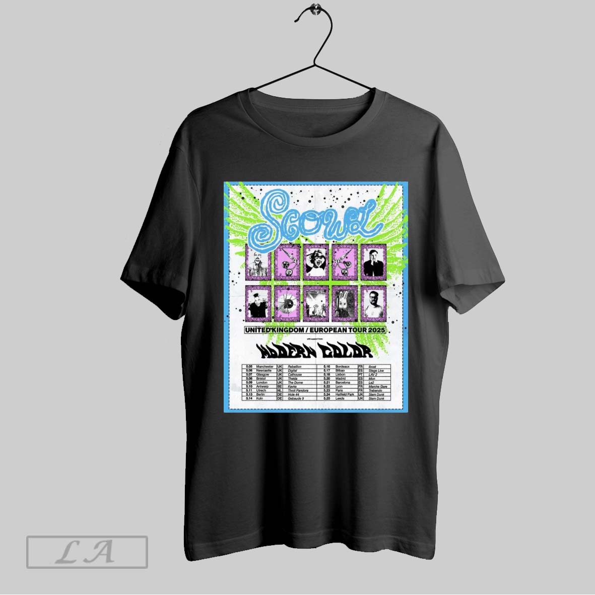 New Scowl United Kingdom European Tour 2025, Scowl T-Shirt