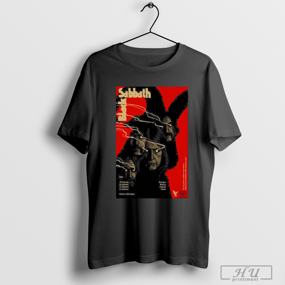 New Black Sabbath Italy Tour February 2025, Black Sabbath Italy T-Shirt