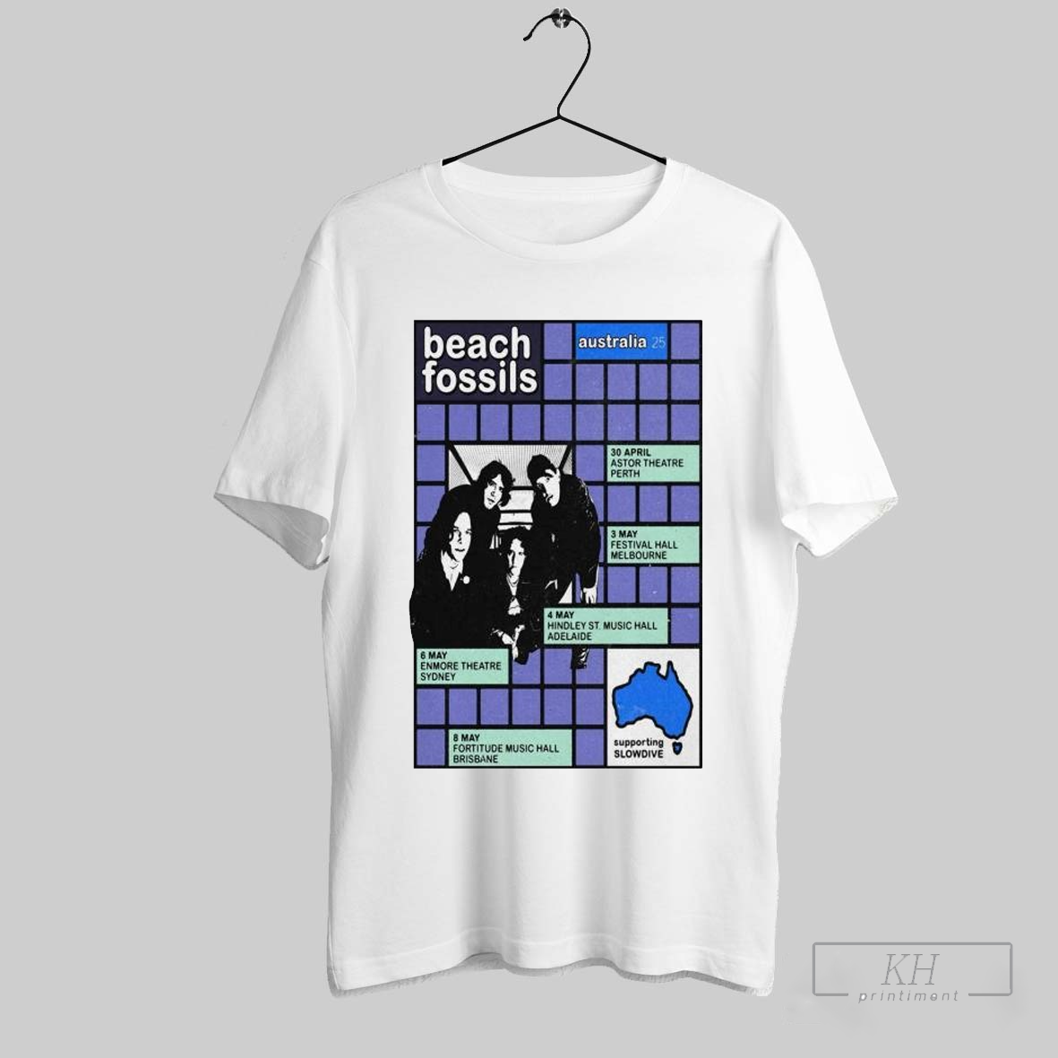 Beach Fossils Australia Tour 2025, Beach Fossils Australia T-Shirt