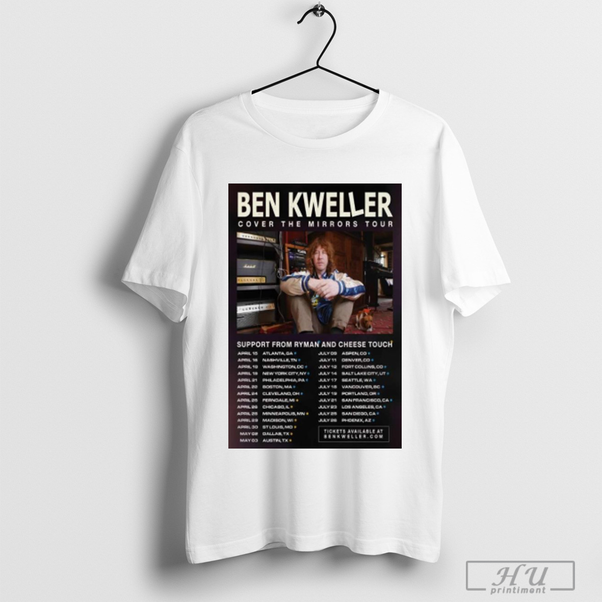 Ben Kweller April May 2025 Cover The Mirrors Tour, Ben Kweller April T-Shirt