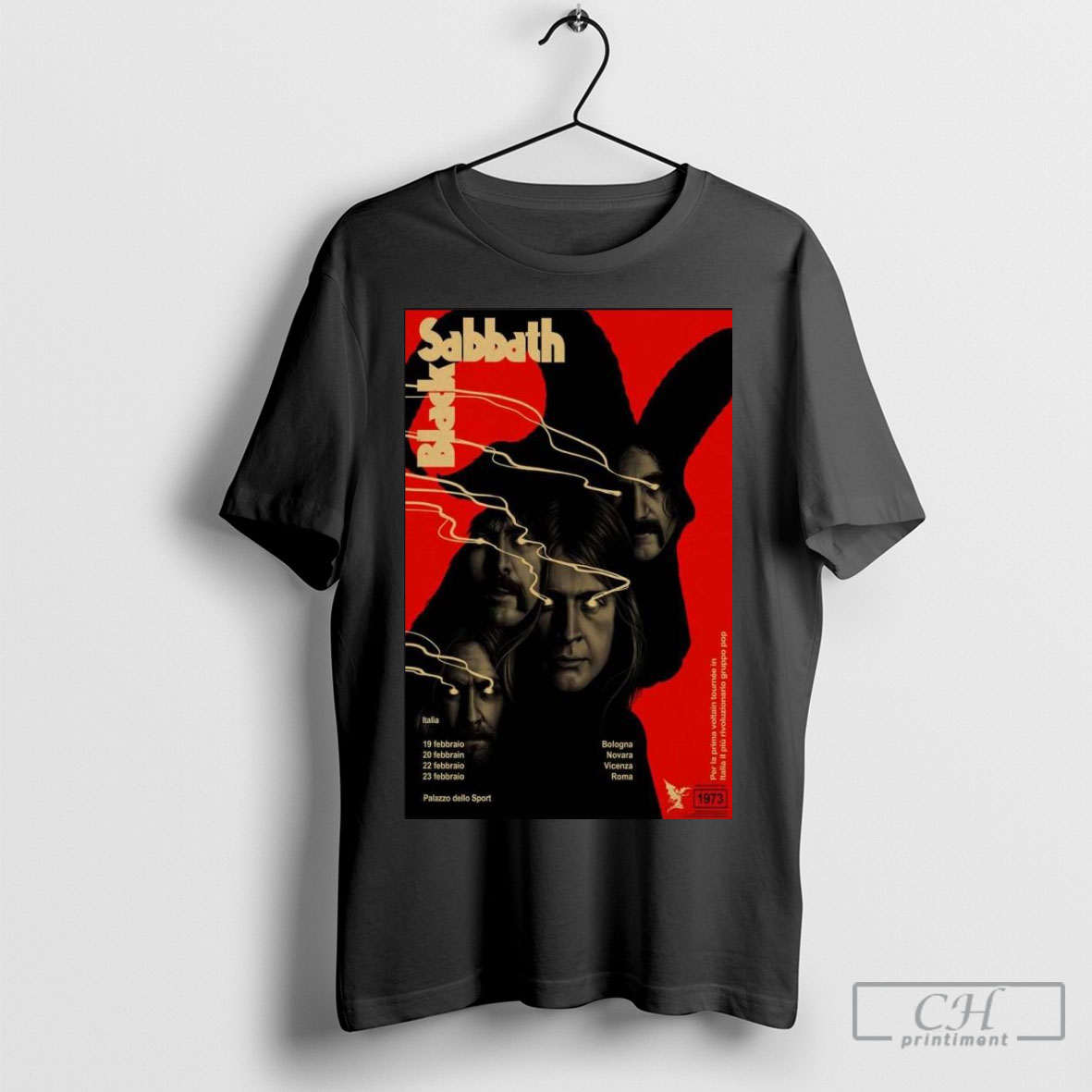 New Official Black Sabbath Italy Tour February 2025, Black Sabbath T-Shirt