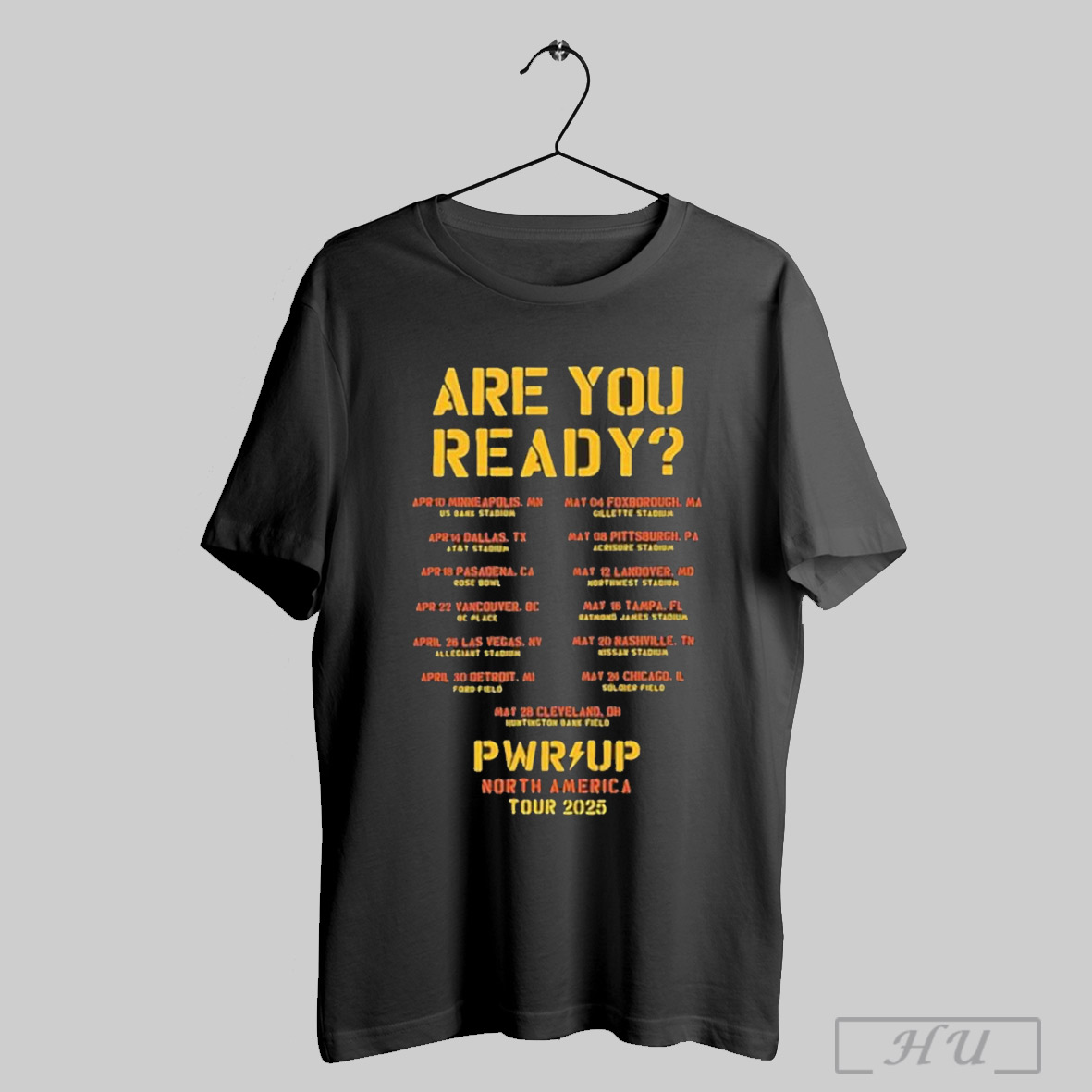 New Acdc Are You Ready Pwr Up North America 2025 Tour, Acdc Are You T-Shirt