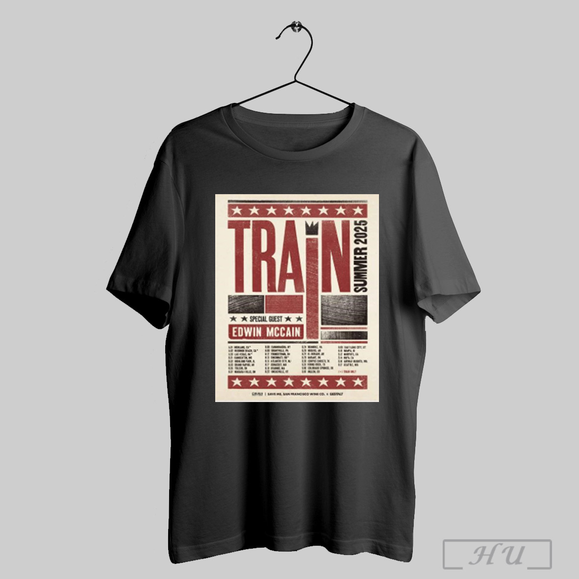 New Official Train Announce 2025 North American Headline Tour, Train Announce T-Shirt