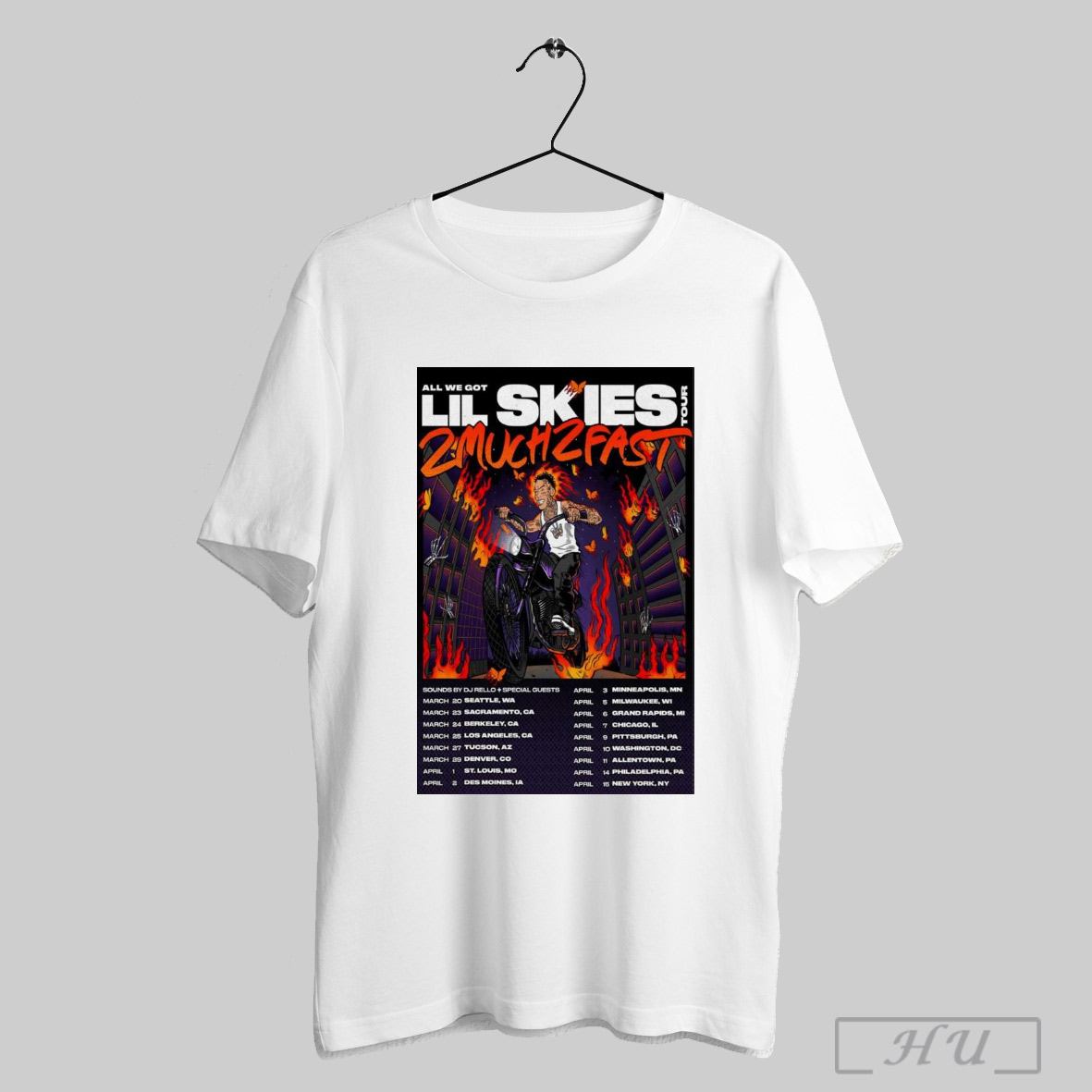 New All We Got Lil Skies Tour 2025, All T-Shirt