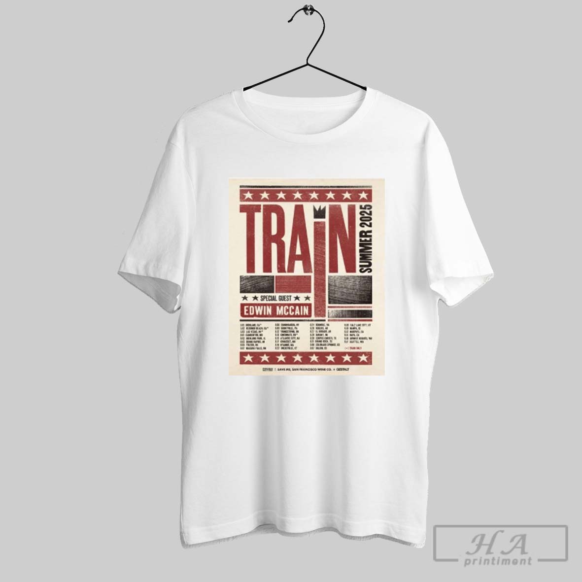 New Official Train Announce 2025 North American Headline Tour 1, Train Announce T-Shirt