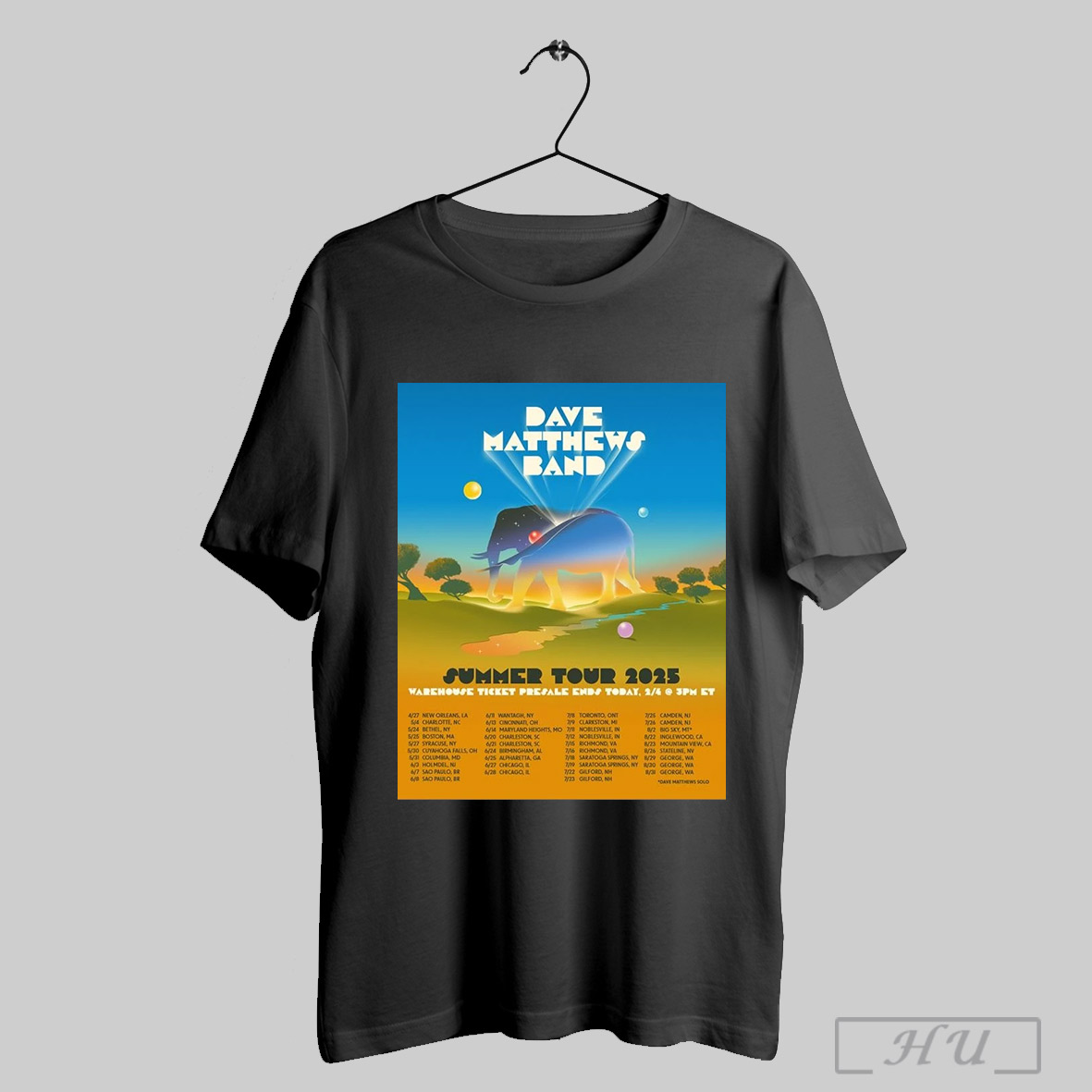 New Dave Matthews Band Summer Tour 2025 Warenhouse End Today, Dave Matthews Band T-Shirt