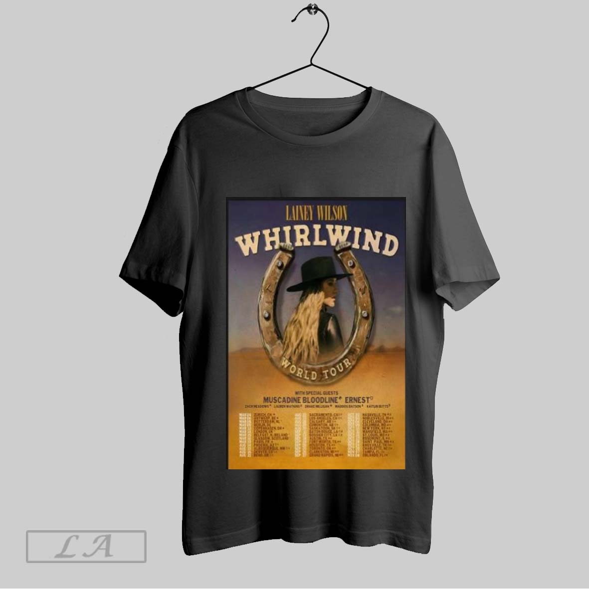 Lainey Wilson Whirlwind Muscadine Ernest World Tour 2025, Lainey Wilson T-Shirt