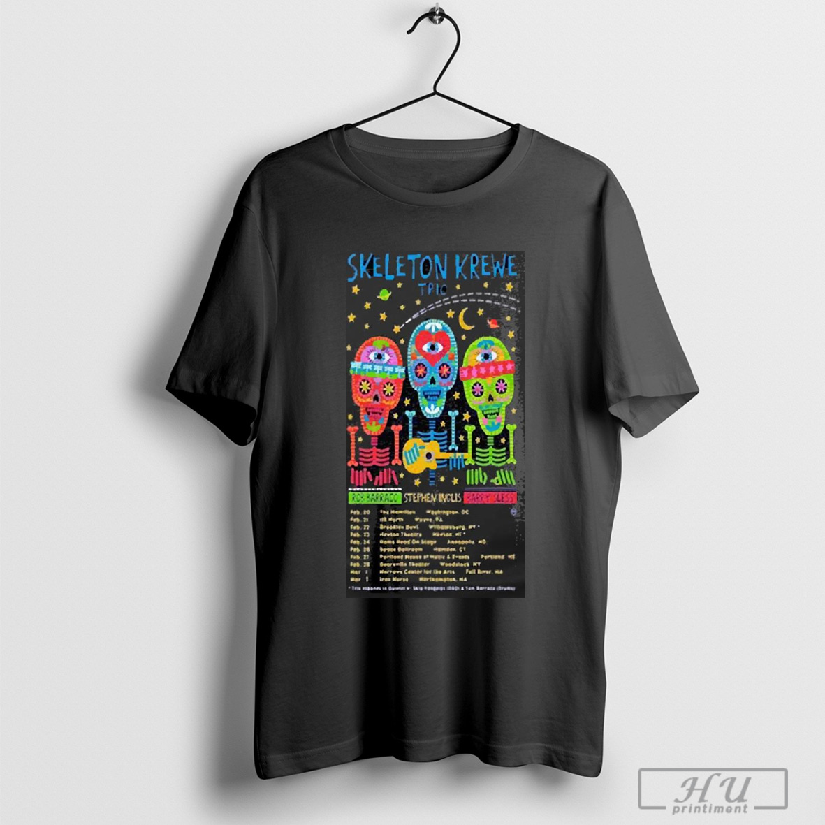 New Funny Skeleton Krewe Trio February And March 2025 Tour, Funny Skeleton Krewe T-Shirt