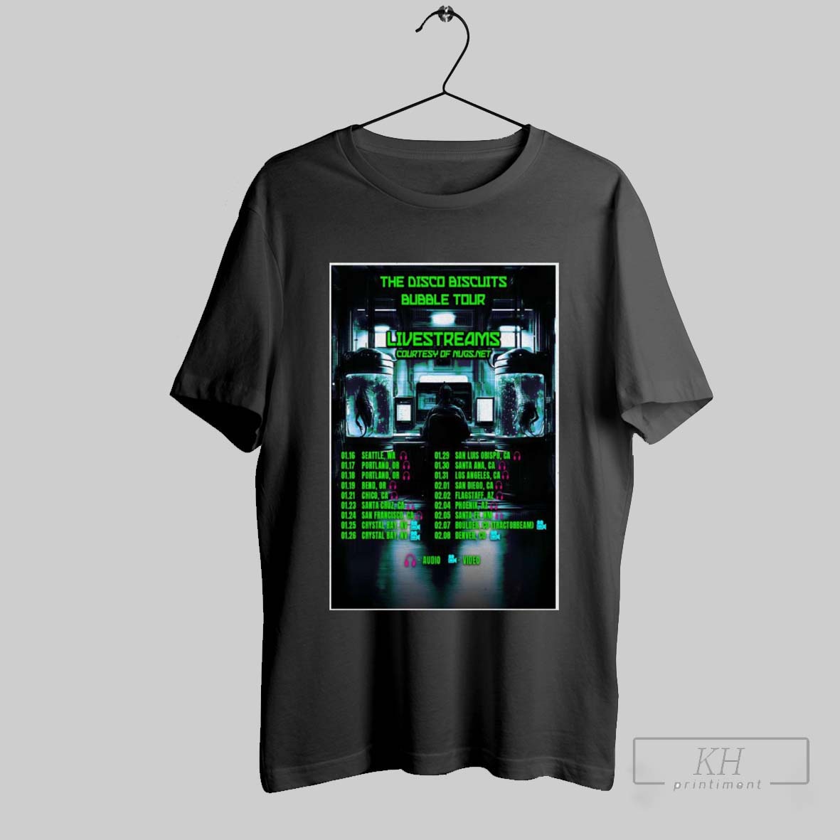 New The Disco Biscuits Bubble West Coast Tour 2025 Tee, The Disco Biscuits T-Shirt