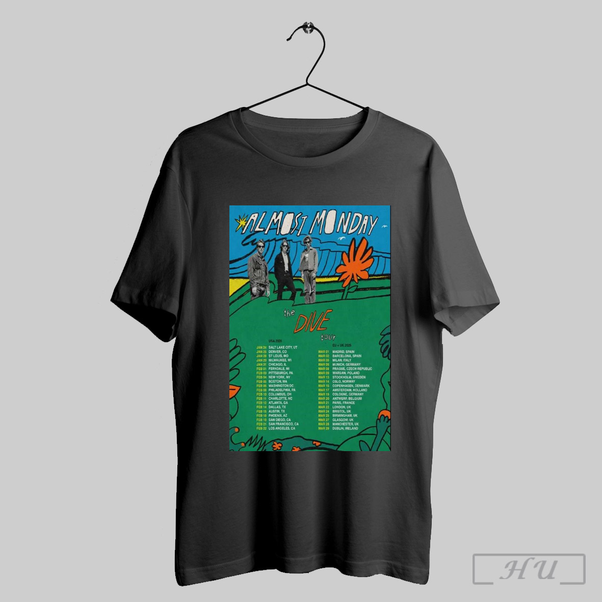  Almost Monday The Dive Tour Usa 2025, Almost Monday T-Shirt