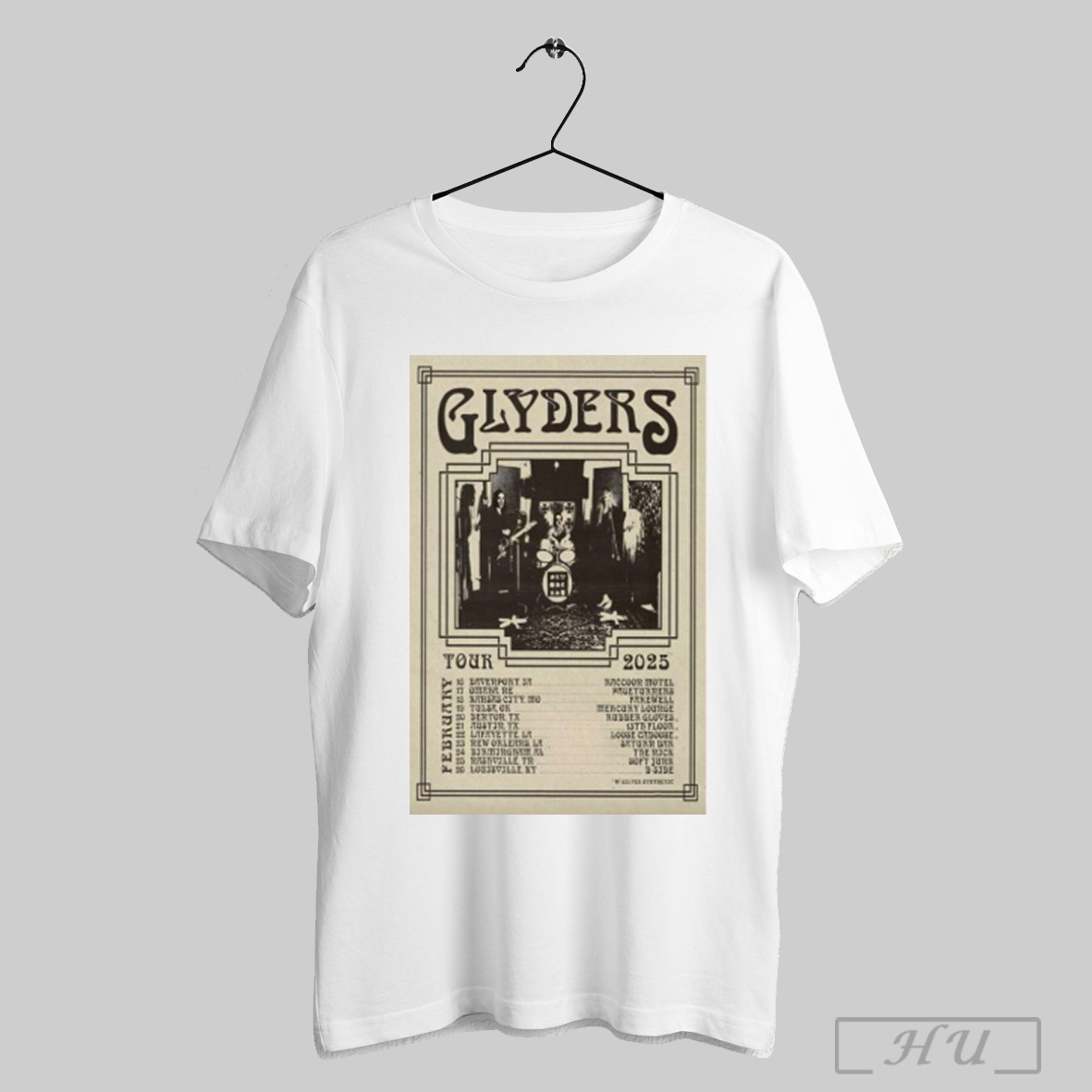 Official Glyders February Tour 2025, Glyders February T-Shirt