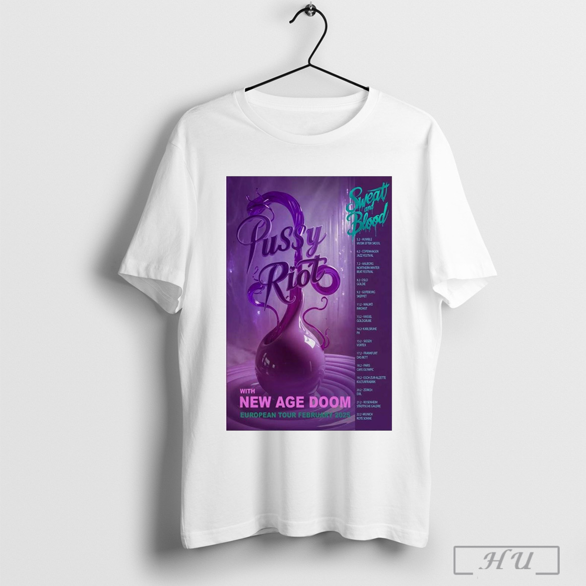  Sweat And Blood European Tour Feb 2025 With New Age Doom, Sweat T-Shirt