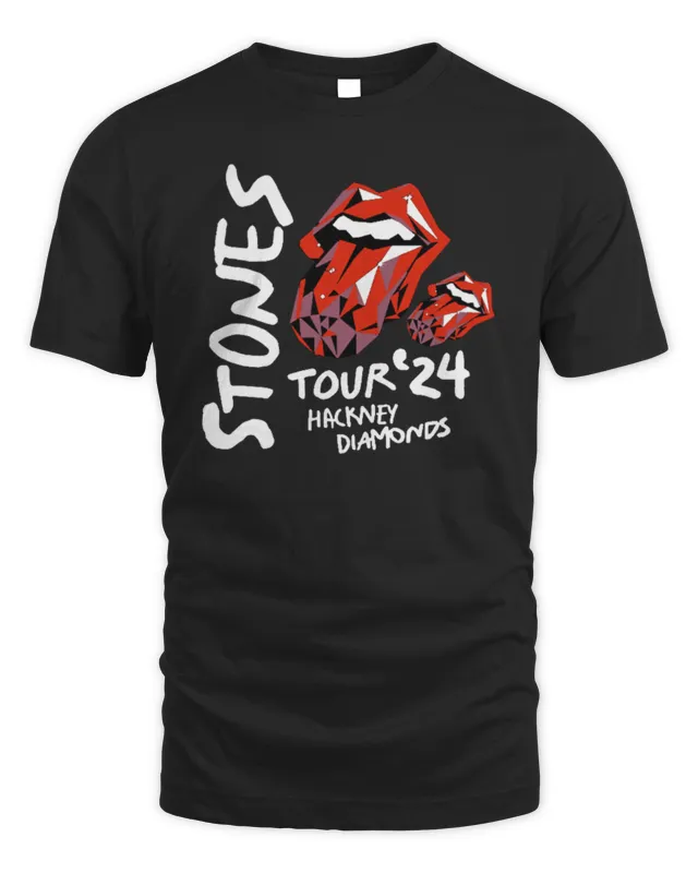 New The Rolling Stones Merch Hackney Diamonds Tour Dateback T-Shirt