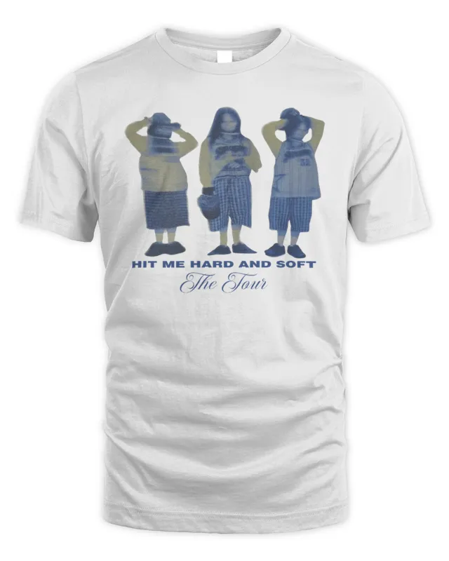 New Billie Eilish Tour Merch The Tour Hit Me Hard and Soft Trio T-Shirt