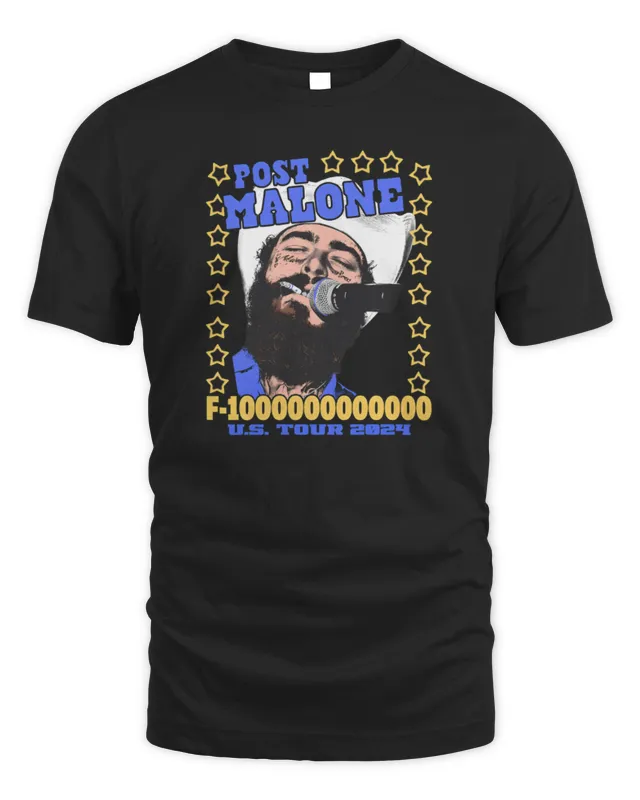 New Shop Post Malone Merch F1 Trillion Us Tour Star T Shirt