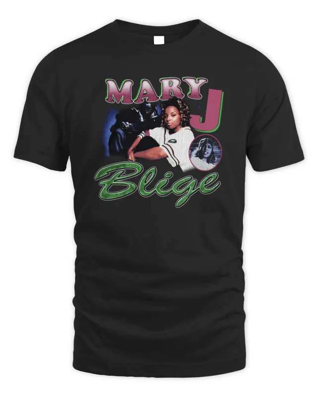 New Mary J Blige Merch Throwback Black T-Shirt