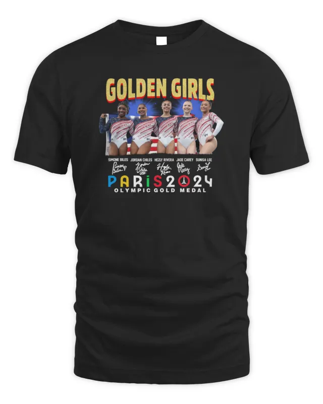 New USA Golden Girls Gymnastics Olympic Paris Gold Medal Shirt