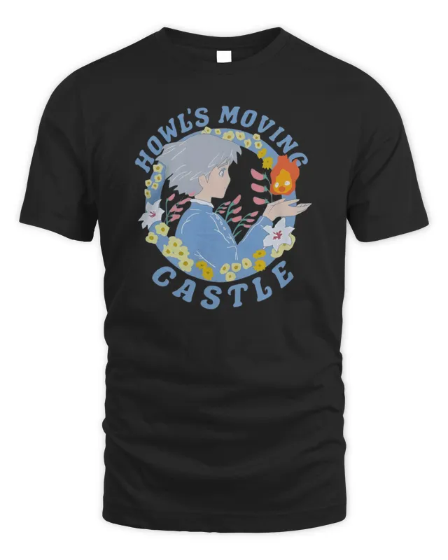 Studio Ghibli Merch Sophie and Calcifer HowlMoving Castle Merch T-Shirt
