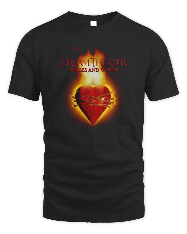 Dream Theater Official Store Images and Words 30th Anniversary Flaming Heart T-Shirt