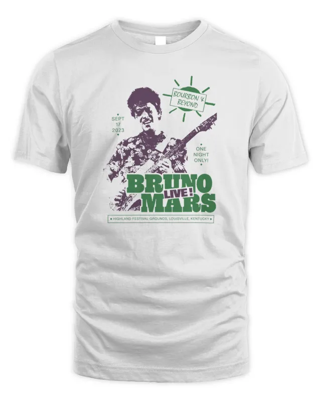 New Bruno Mars Merch Bruno Mars Live! Bourbon & Beyond Shirt