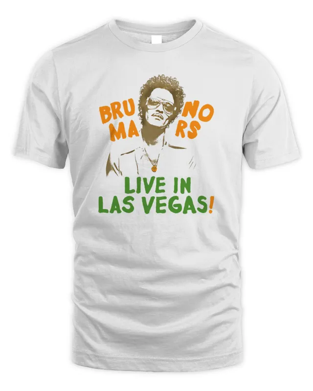 New Bruno Mars Merch Bruno Mars Live In Vegas Shirt
