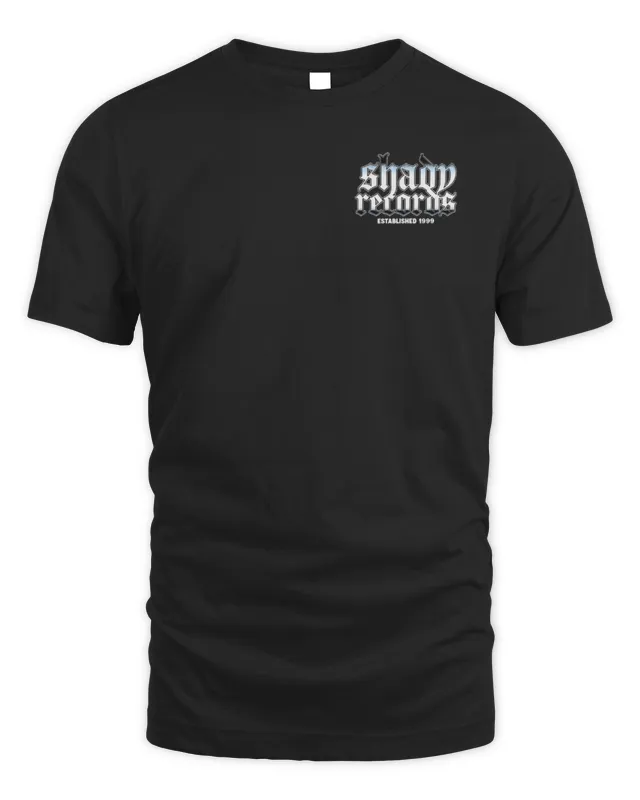 New Slim Shady Eminem Merch Shady Records Chrome Logo T-Shirt