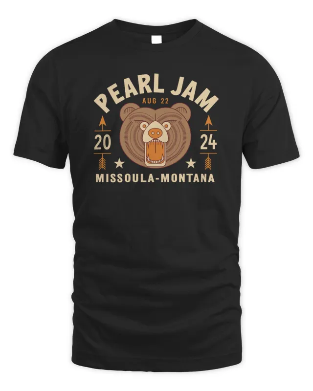 New Pearl Jam Missoula Merch Tour Bear T-Shirt