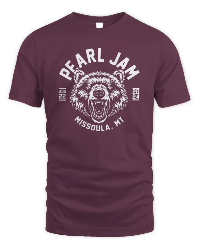 Pearl Jam Missoula Merch Tour Grizzly T-Shirt