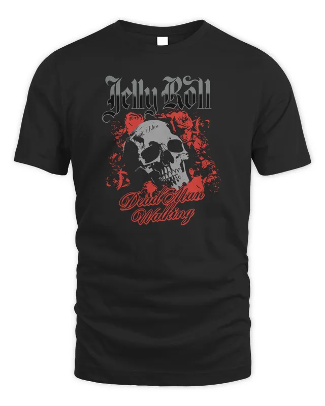 New Jelly Roll Merch Floral Skull Shirt