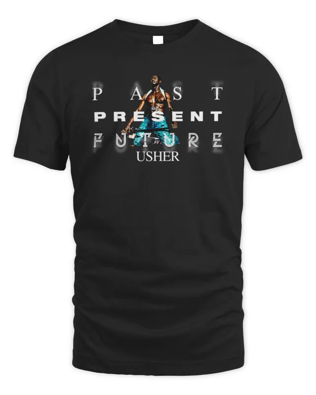 New Shop Usher Merch Past Present Future Photo Date T-Shirt