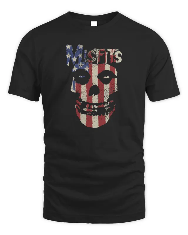 Misfits Skull Usa Flag Misfits Store Merch T-Shirt