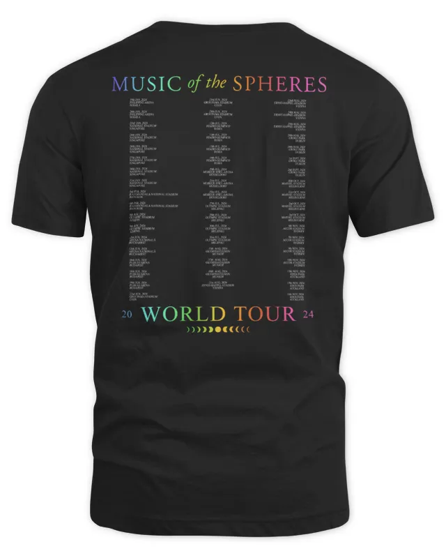 New Coldplay Merch Rome July Music Of The Spheres Tour Tee