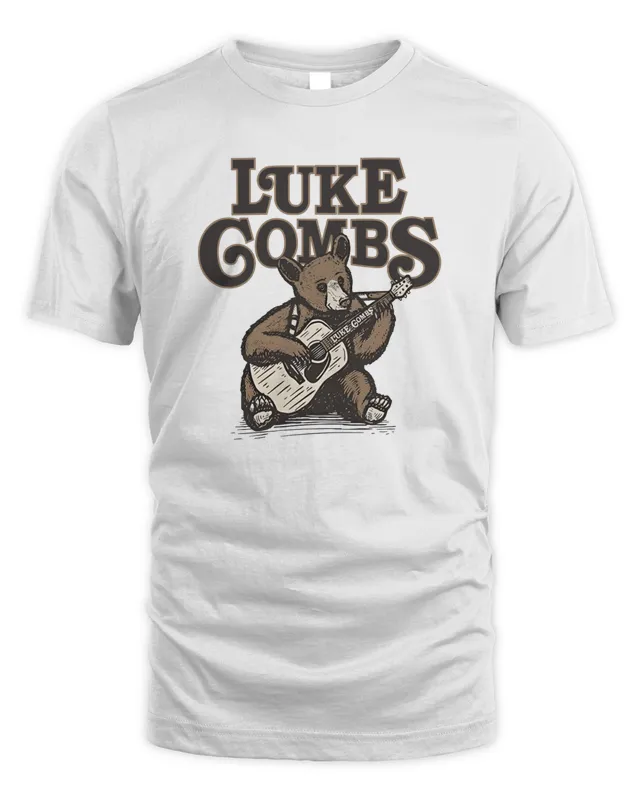 Luke Combs Merch Guitar Bear T Shirt