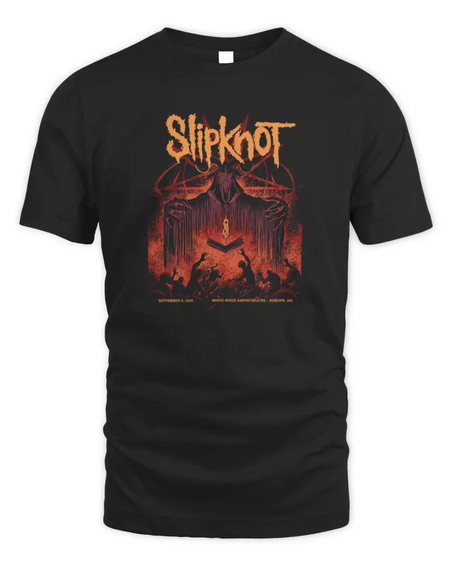 Official Slipknot Band Merch 25th Anniversary Tour Auburn T-Shirt