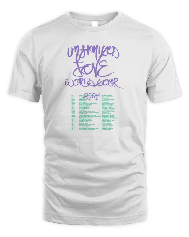 Red Hot Chili Peppers Merchandise Usa Unlimited Love World Tour T-Shirt