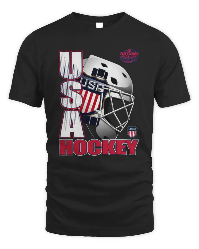 USA 2025 4 Nations Face-Off Goalie Strong T-Shirt Navy