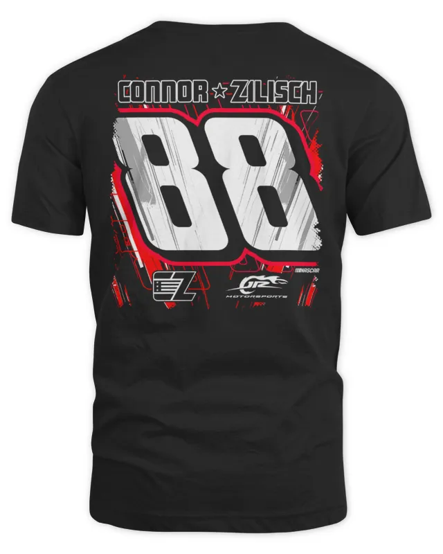 New Connor Zilisch JR Motorsports Official Team Apparel Lifestyle Shirt Black